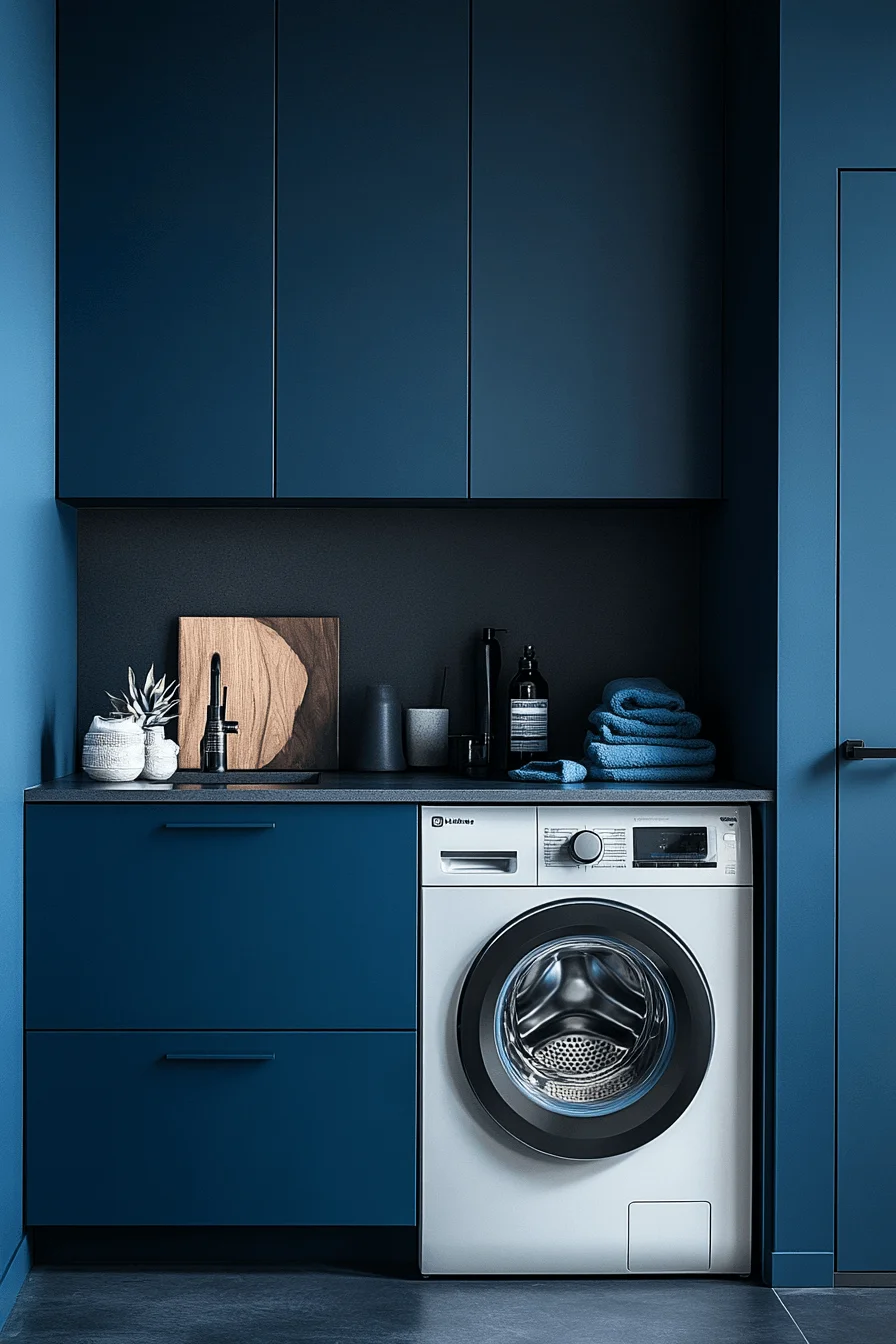 blue laundry room