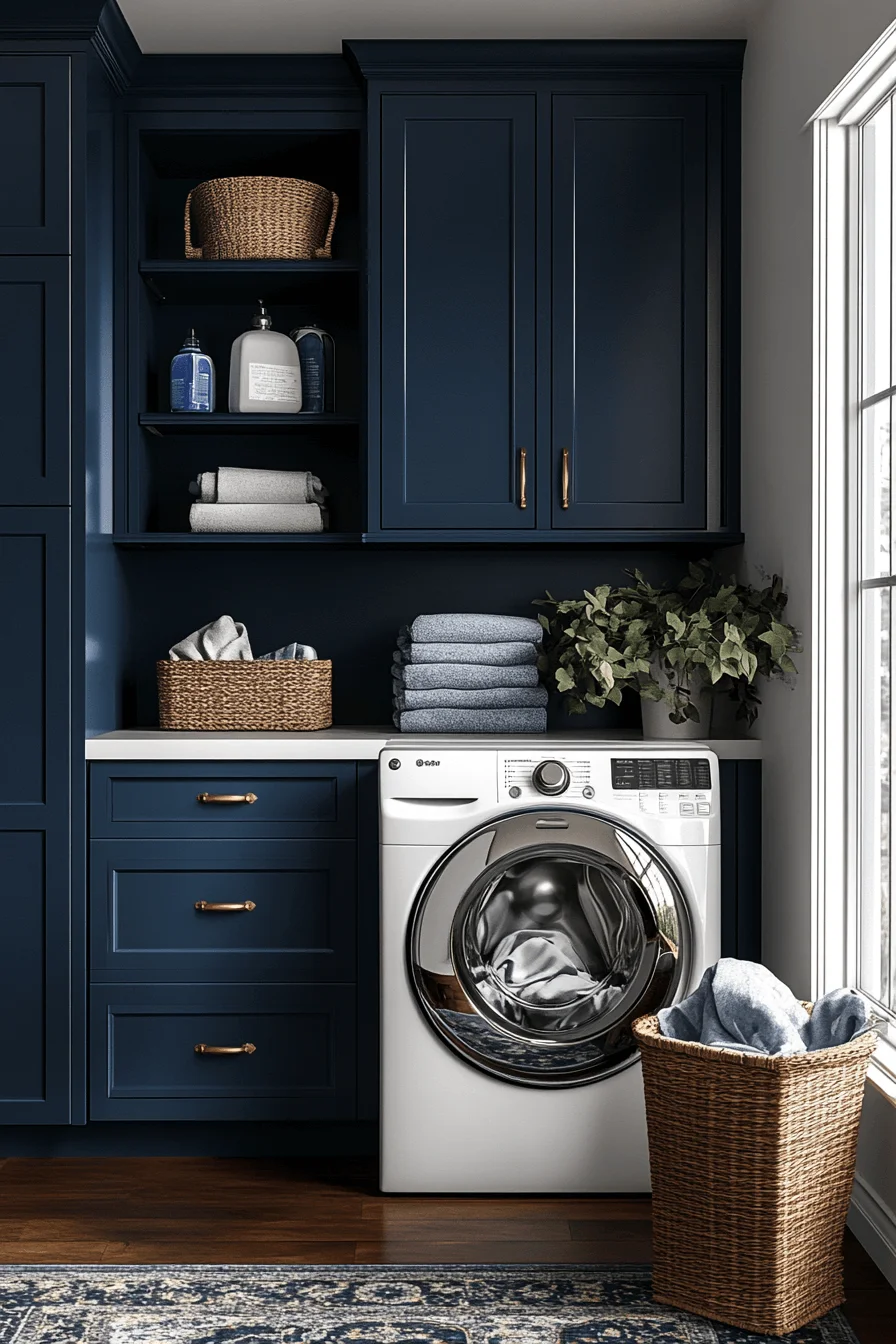 blue laundry room