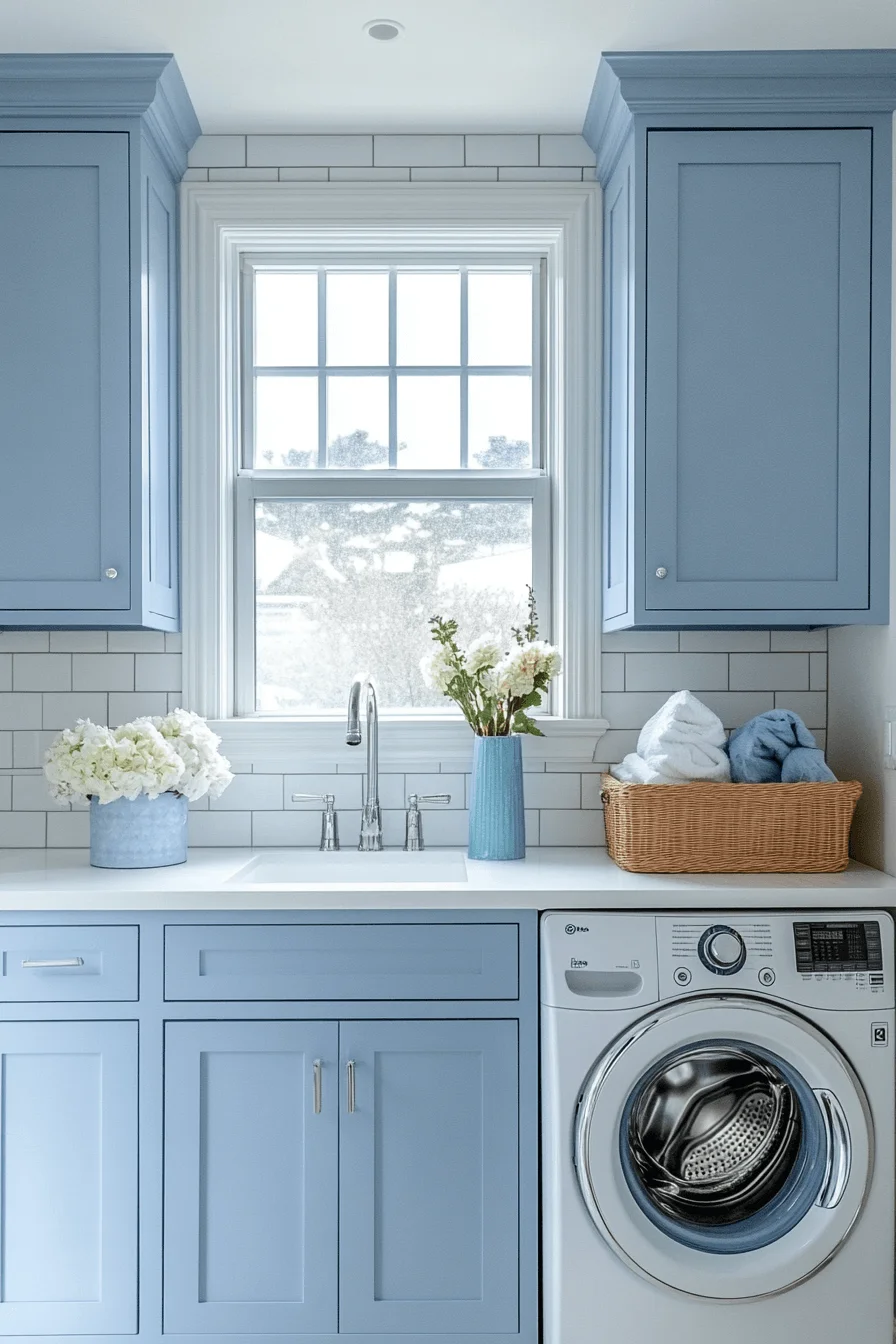 blue laundry room