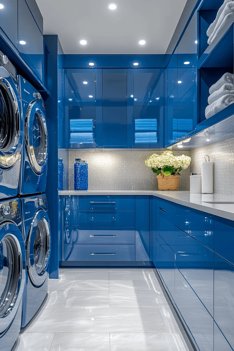 blue laundry room
