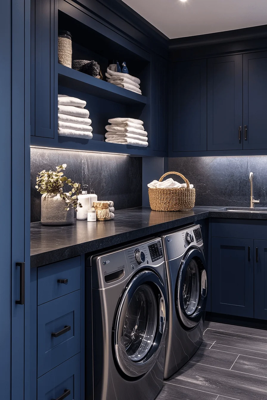 blue laundry room
