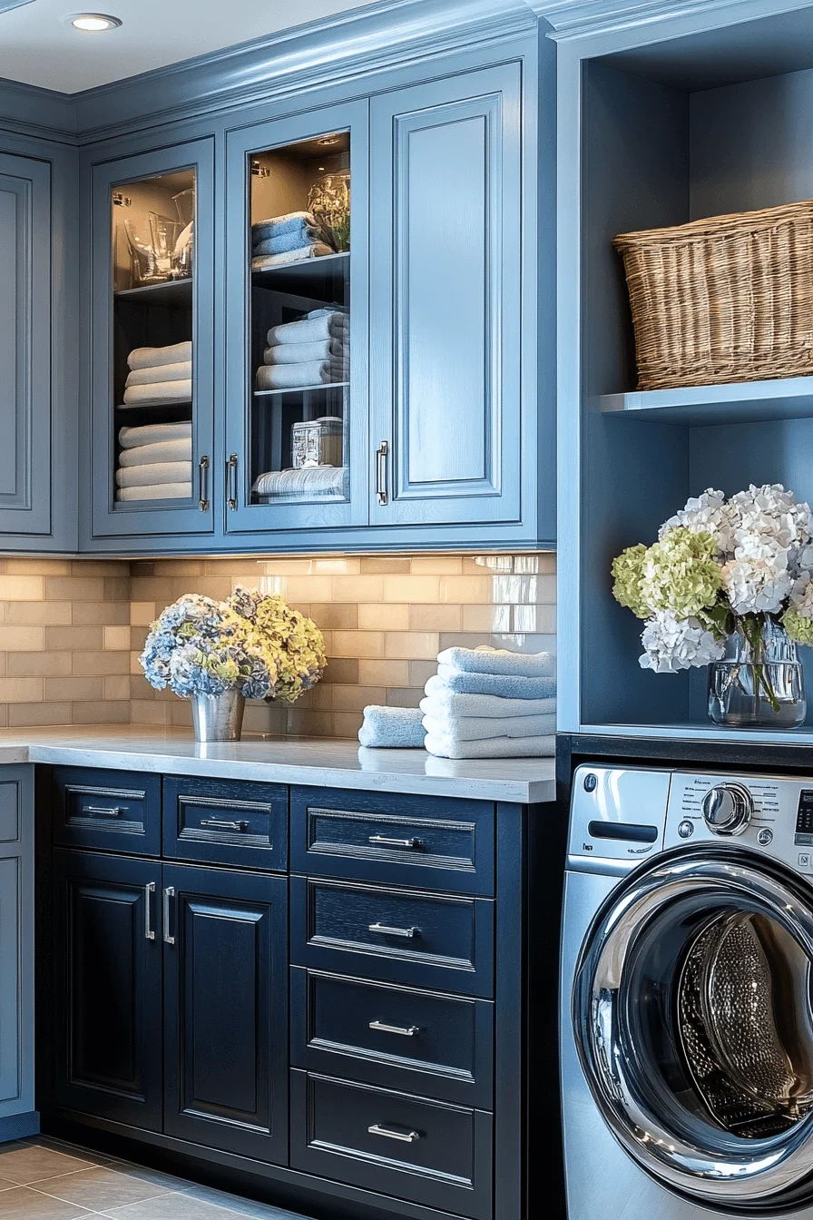 blue laundry room