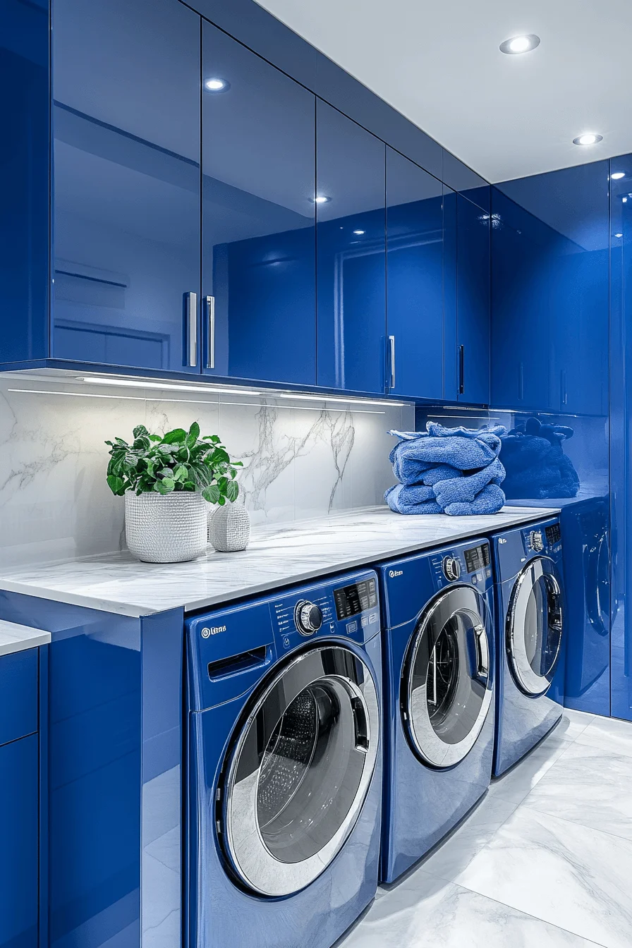 blue laundry room