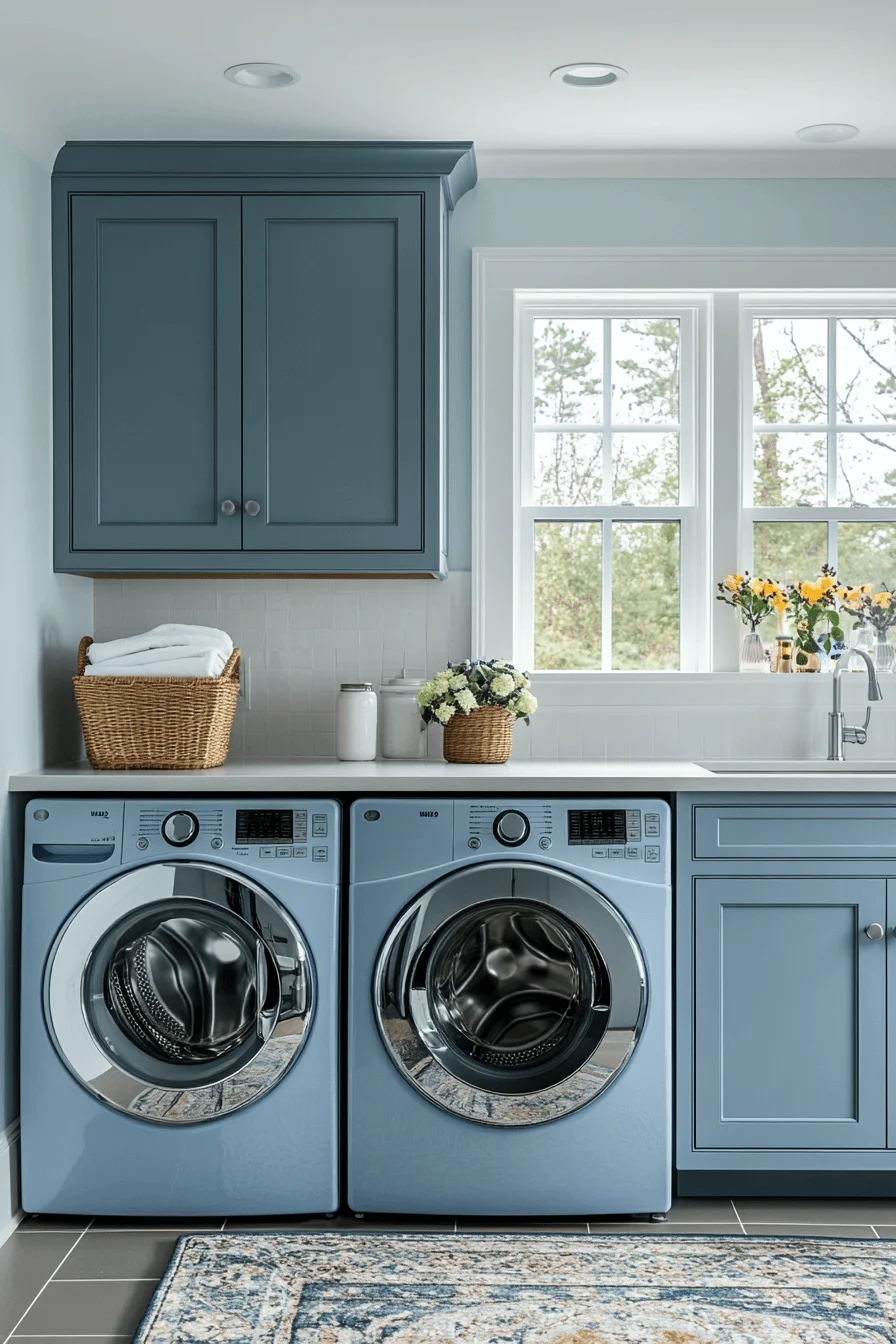 blue laundry room