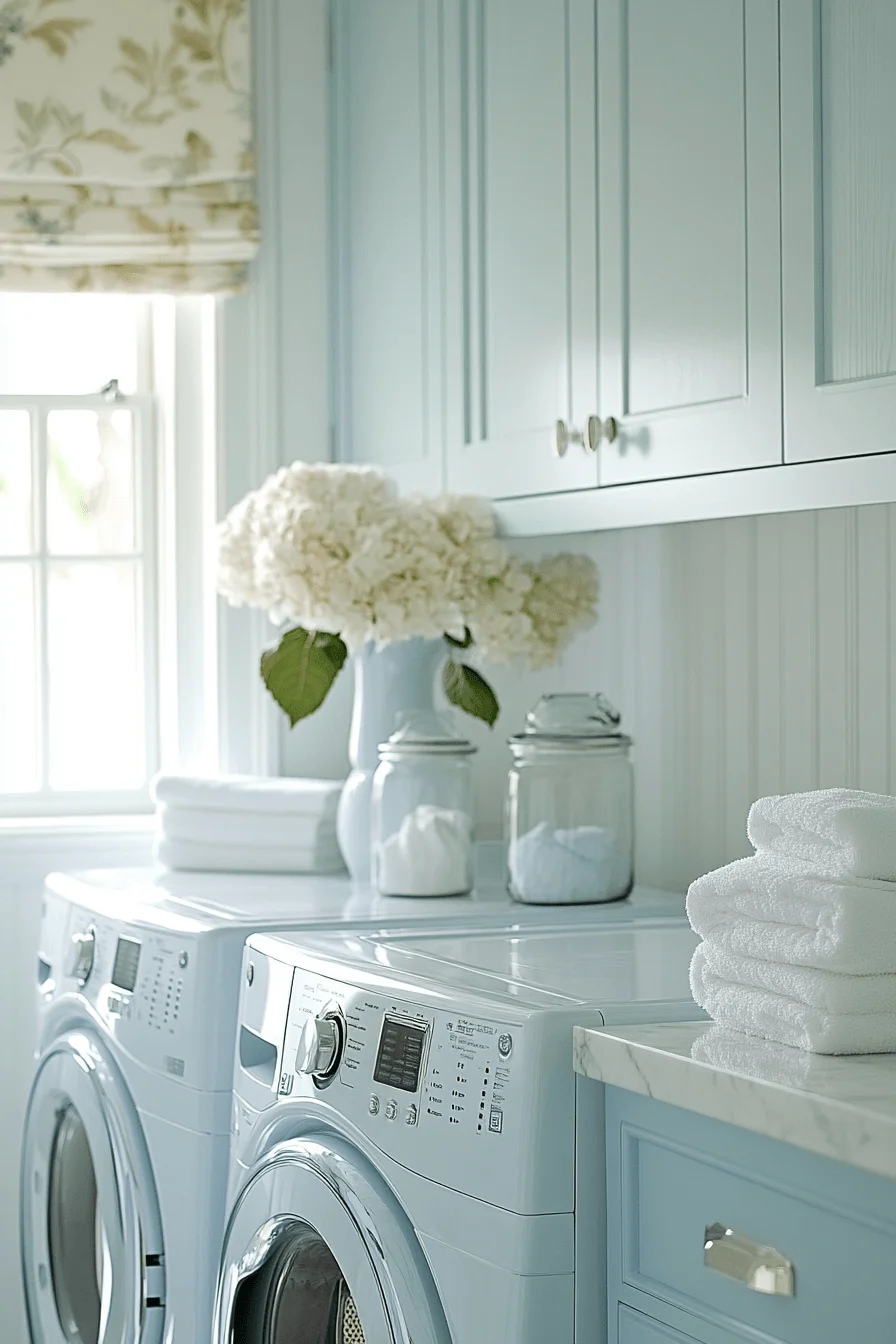blue laundry room