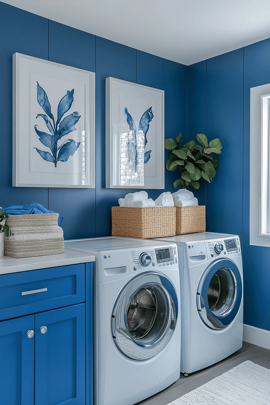 blue laundry room