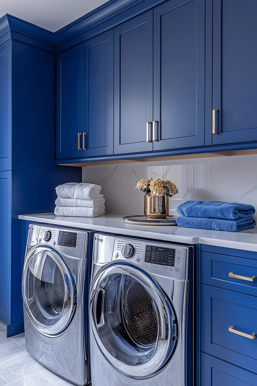 blue laundry room