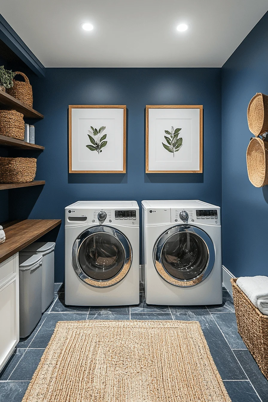 blue laundry room