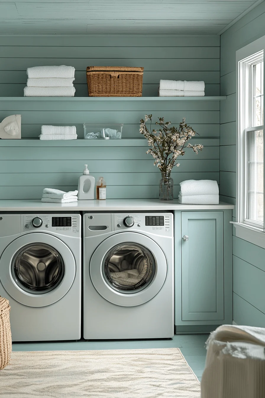 blue laundry room