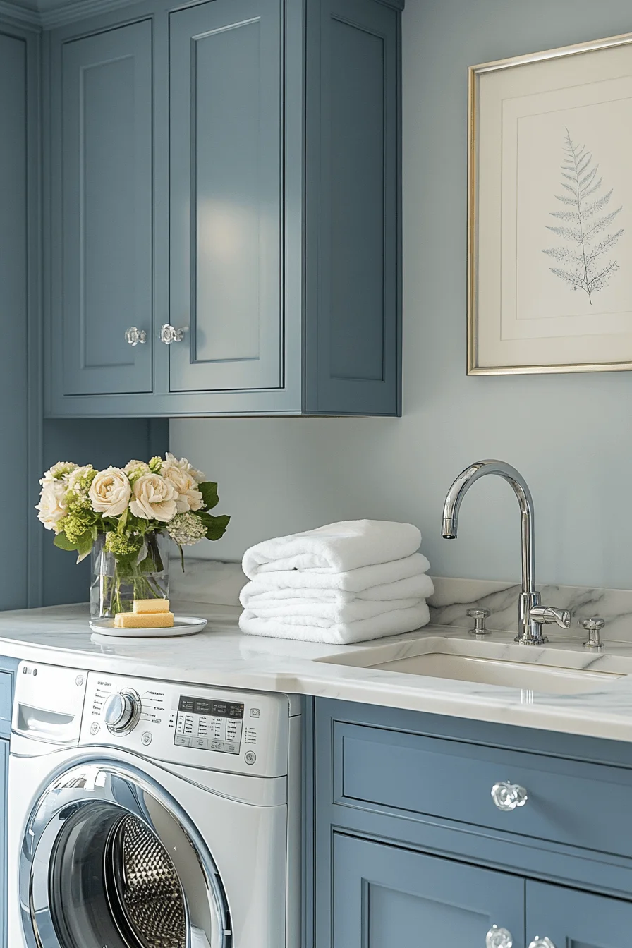 blue laundry room