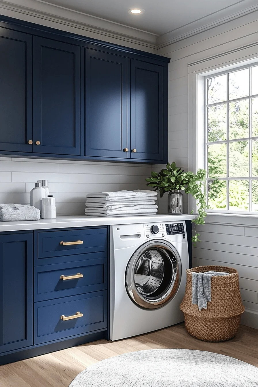 blue laundry room
