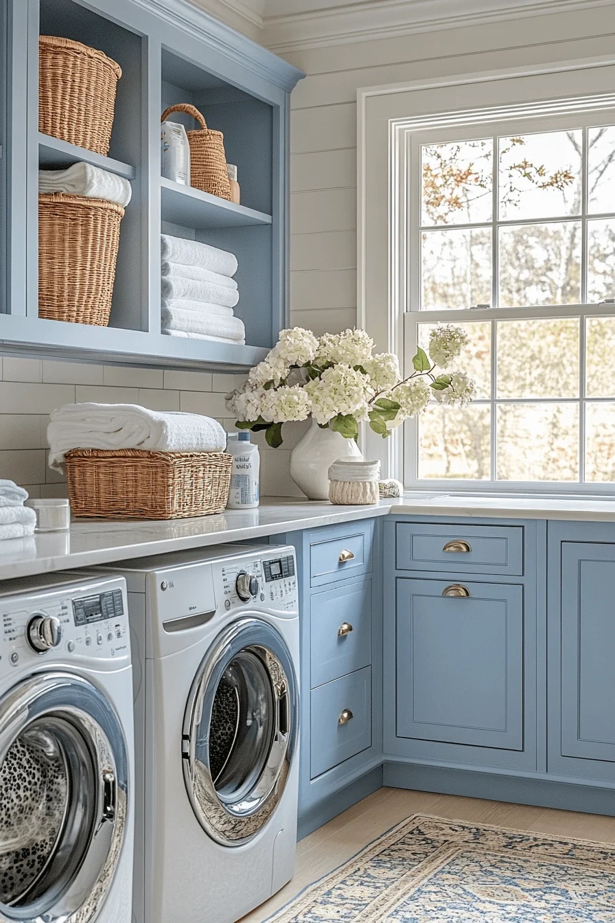 blue laundry room