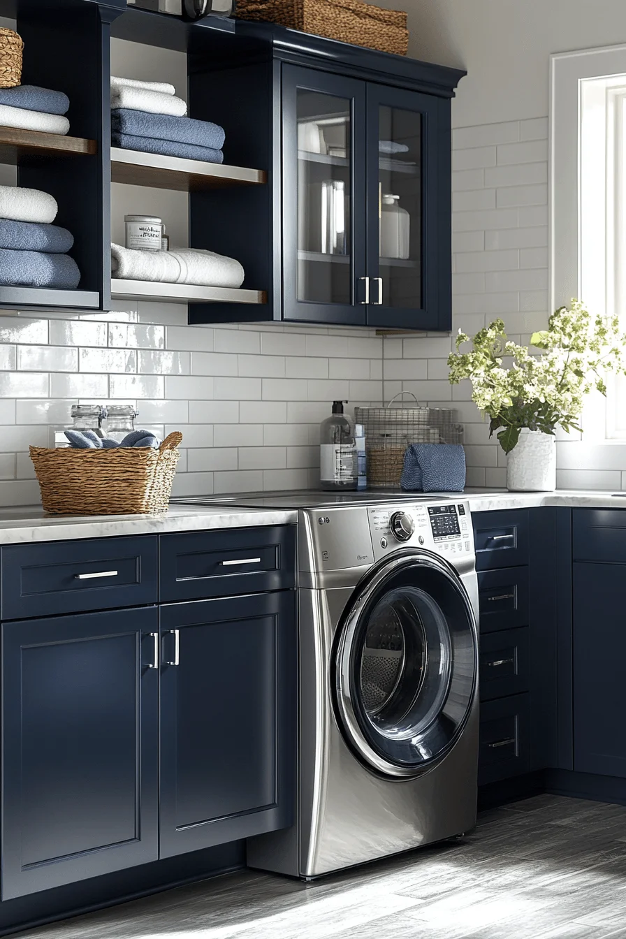 blue laundry room