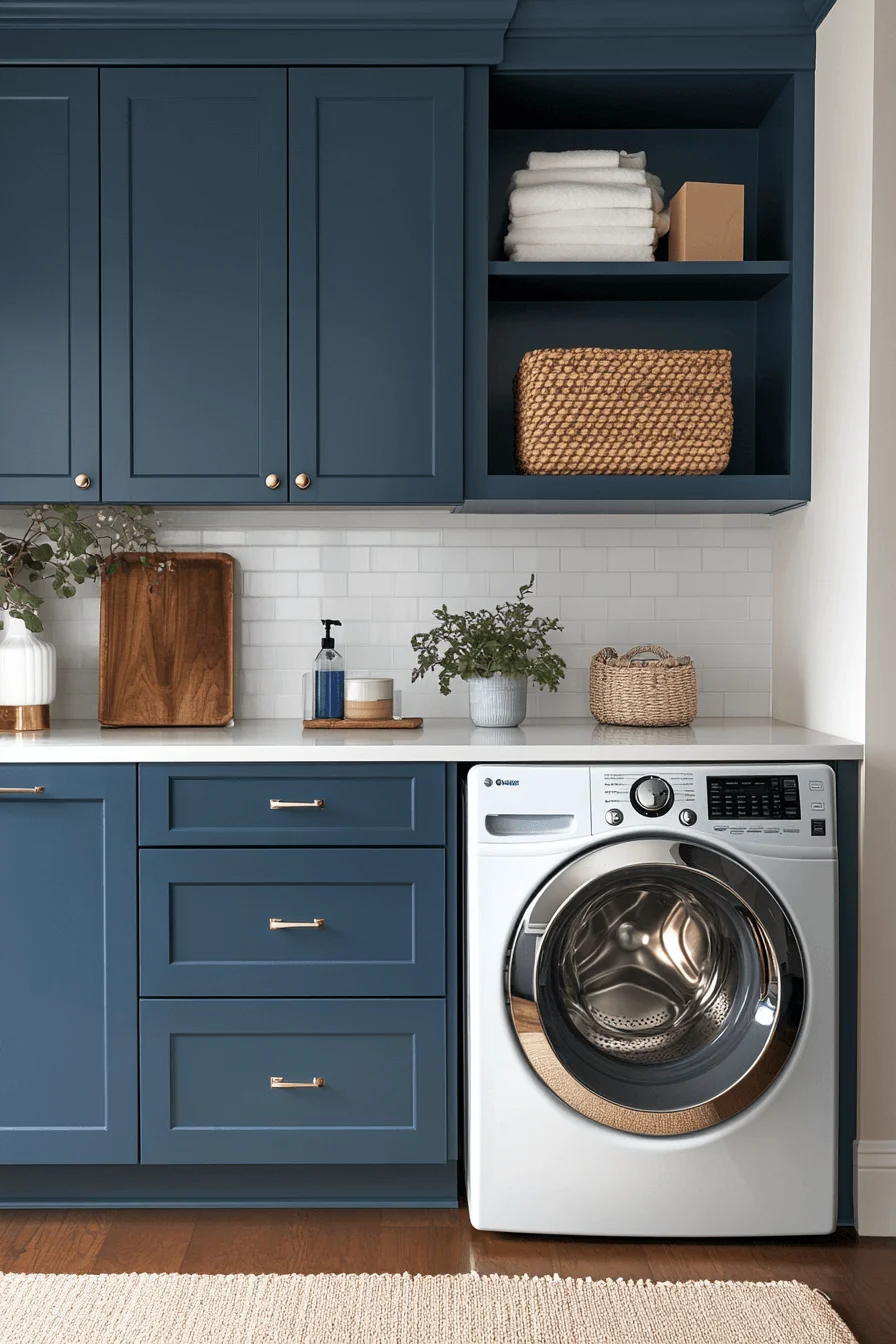 blue laundry room
