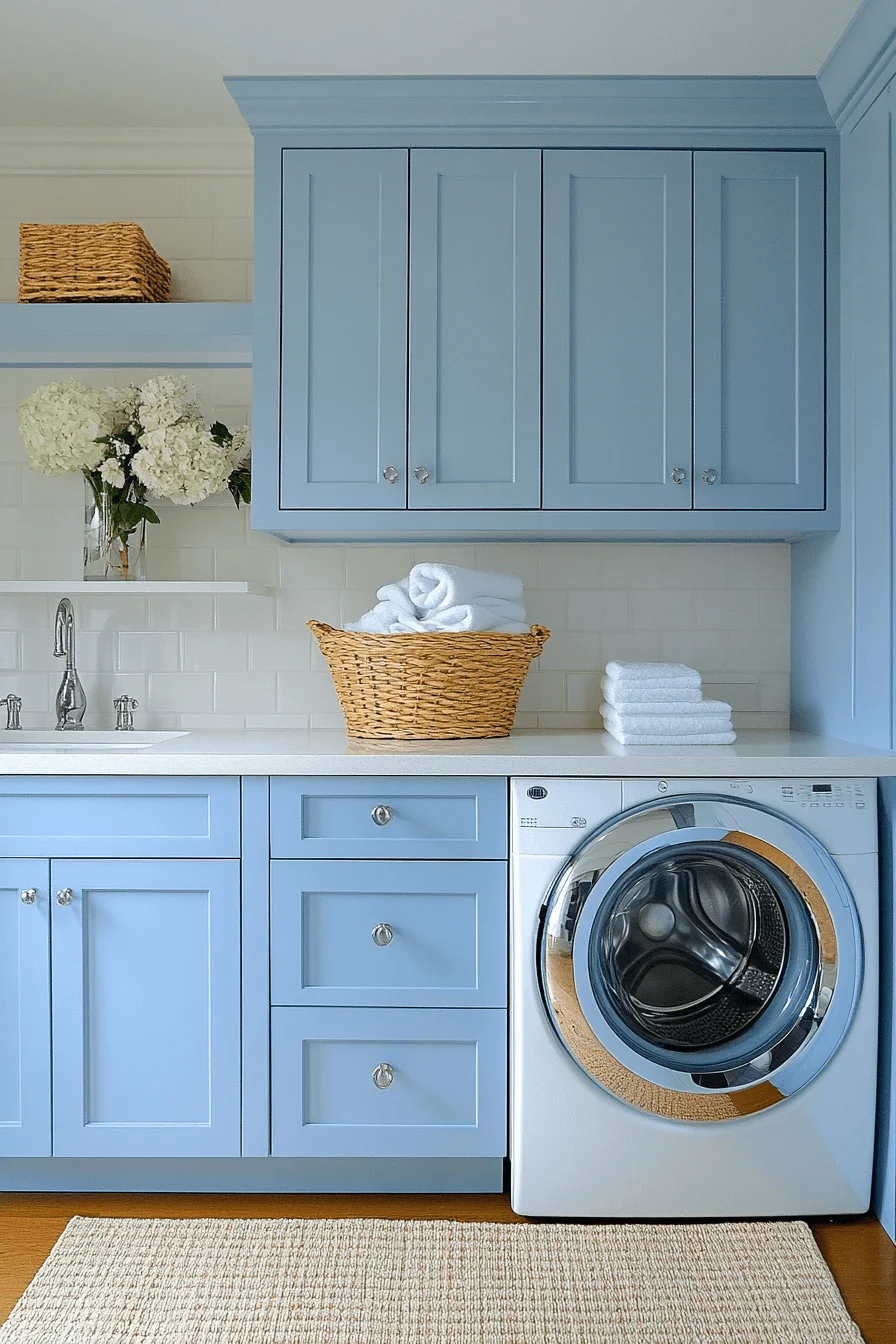 blue laundry room