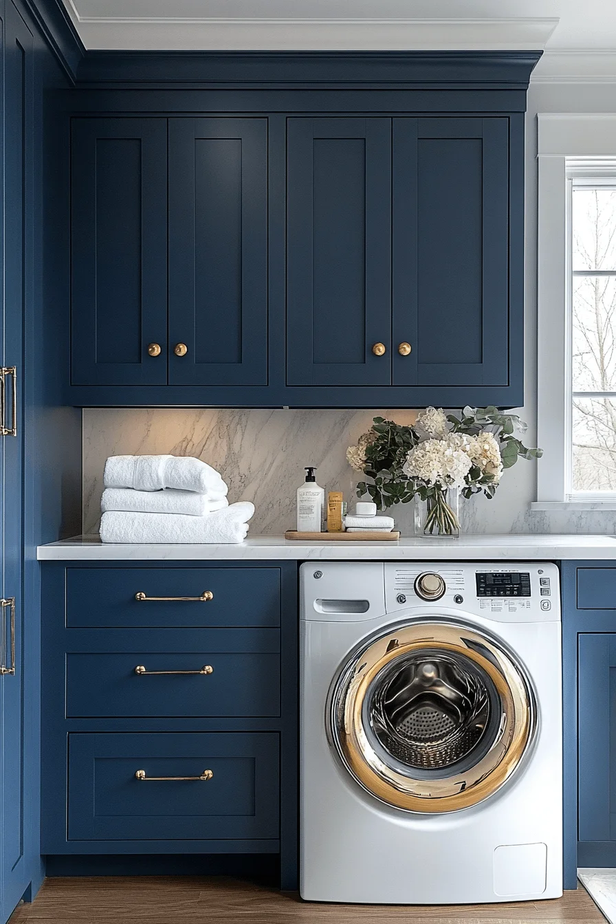 blue laundry room
