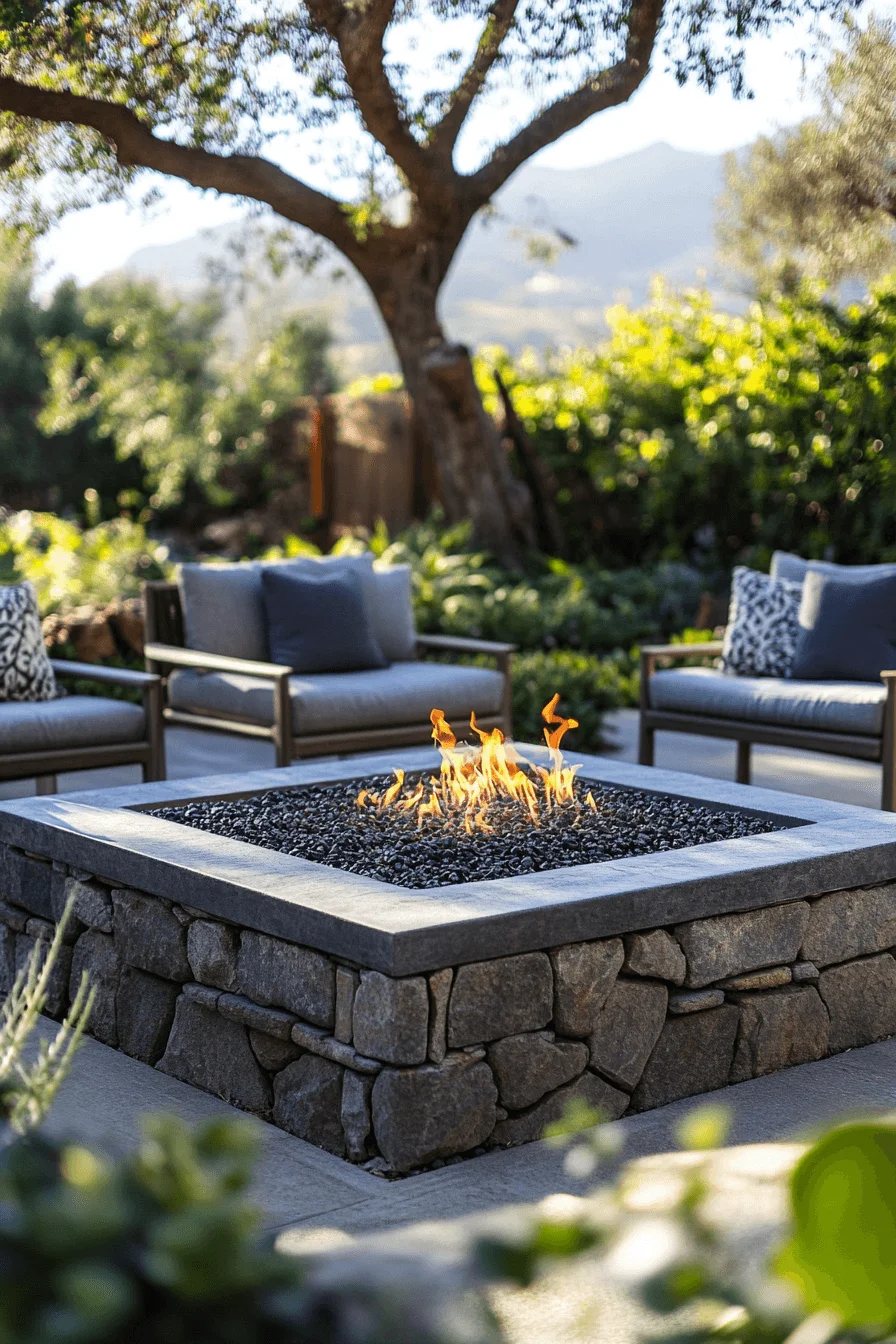 simple fire pit patio