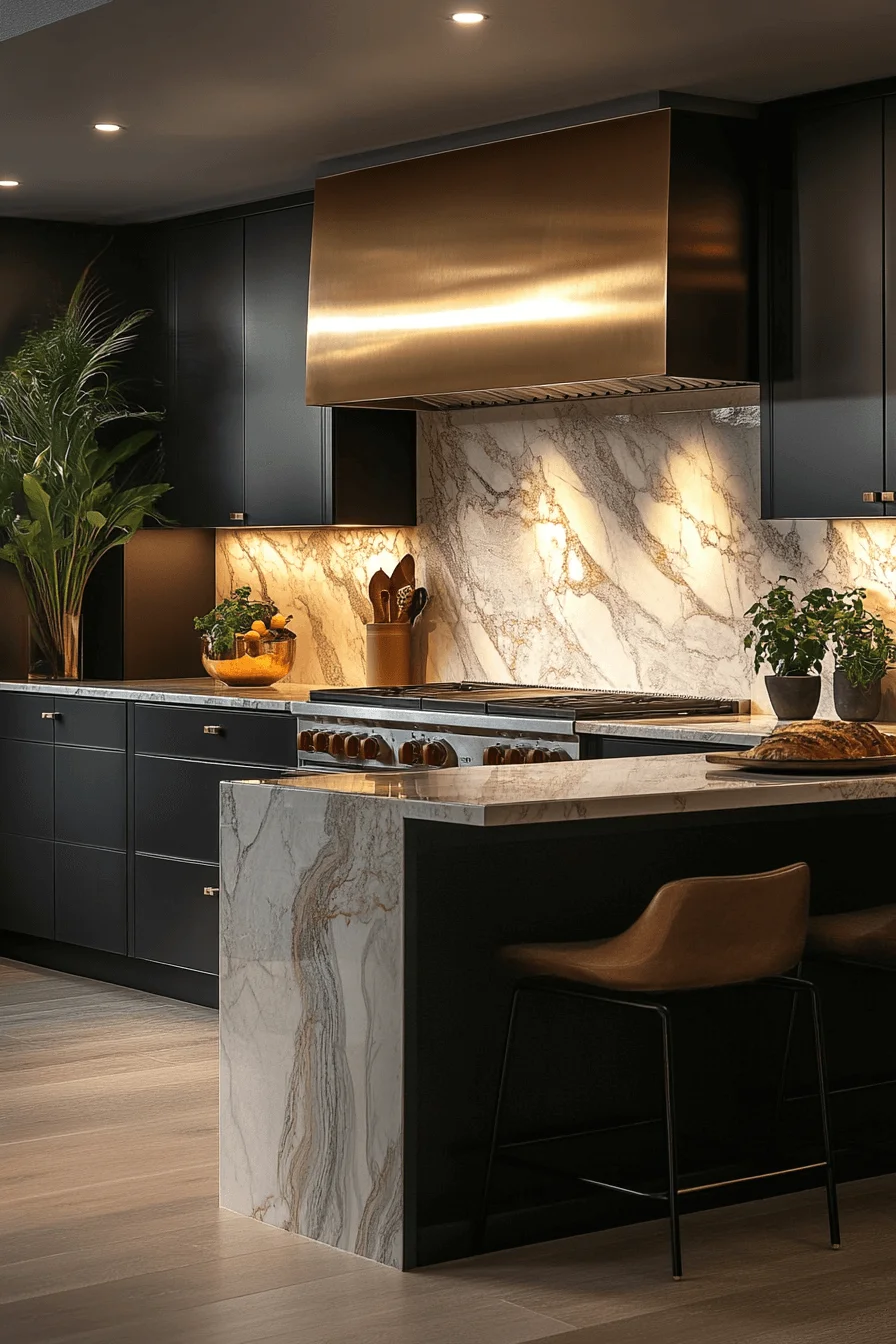 calacatta marble backsplash