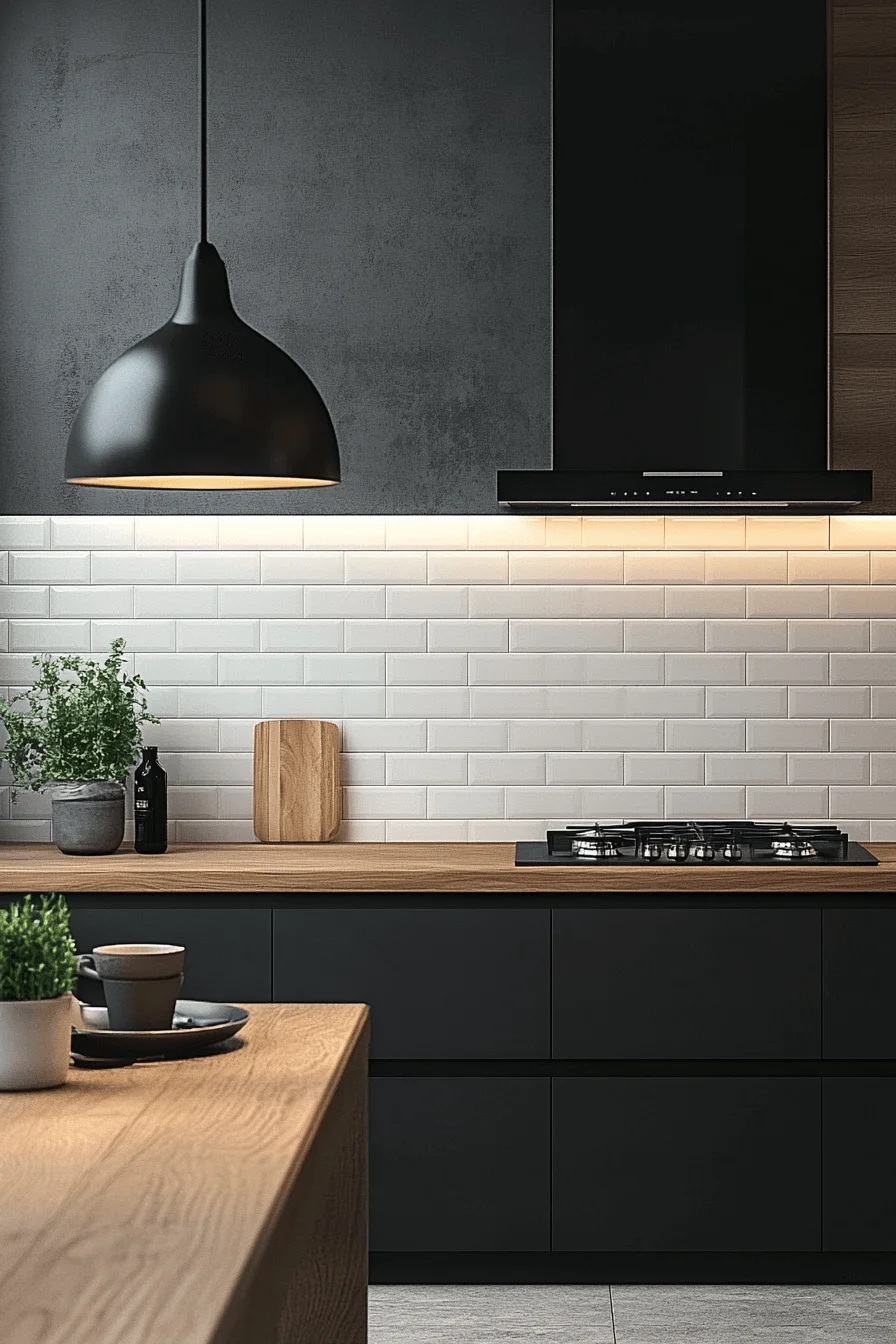 subway brick backsplash kitchen