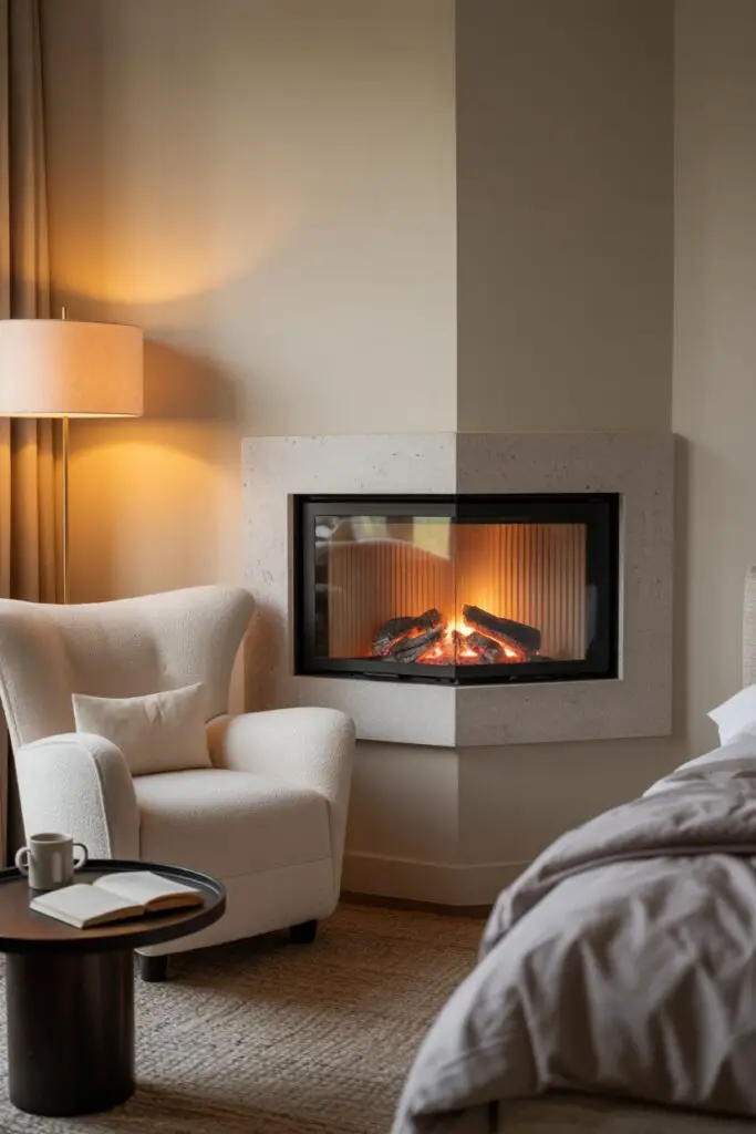 Space-Smart Corner Fireplaces