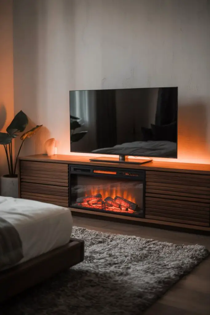 Concealed Fireplaces Beneath TV Consoles