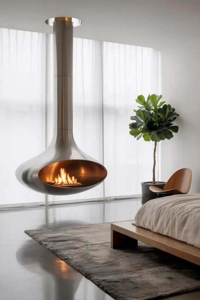 Ceiling-Hung Suspended Fireplaces