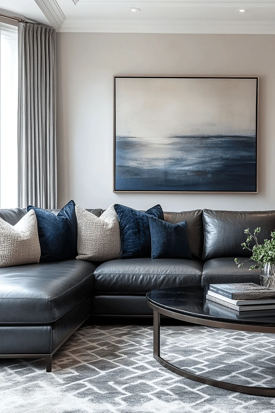 sleek sectional sofa