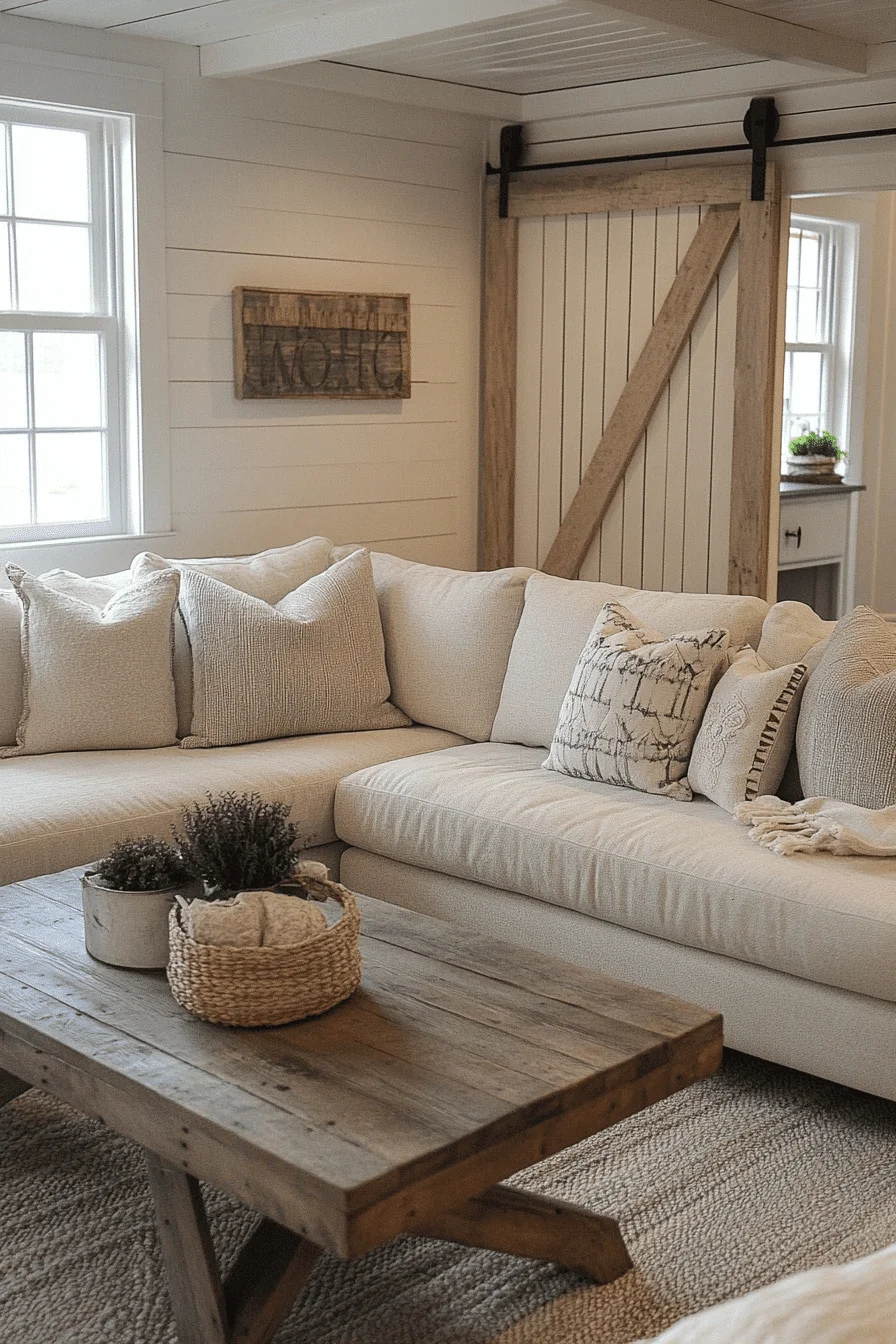 modern farmhouse sectional sofa