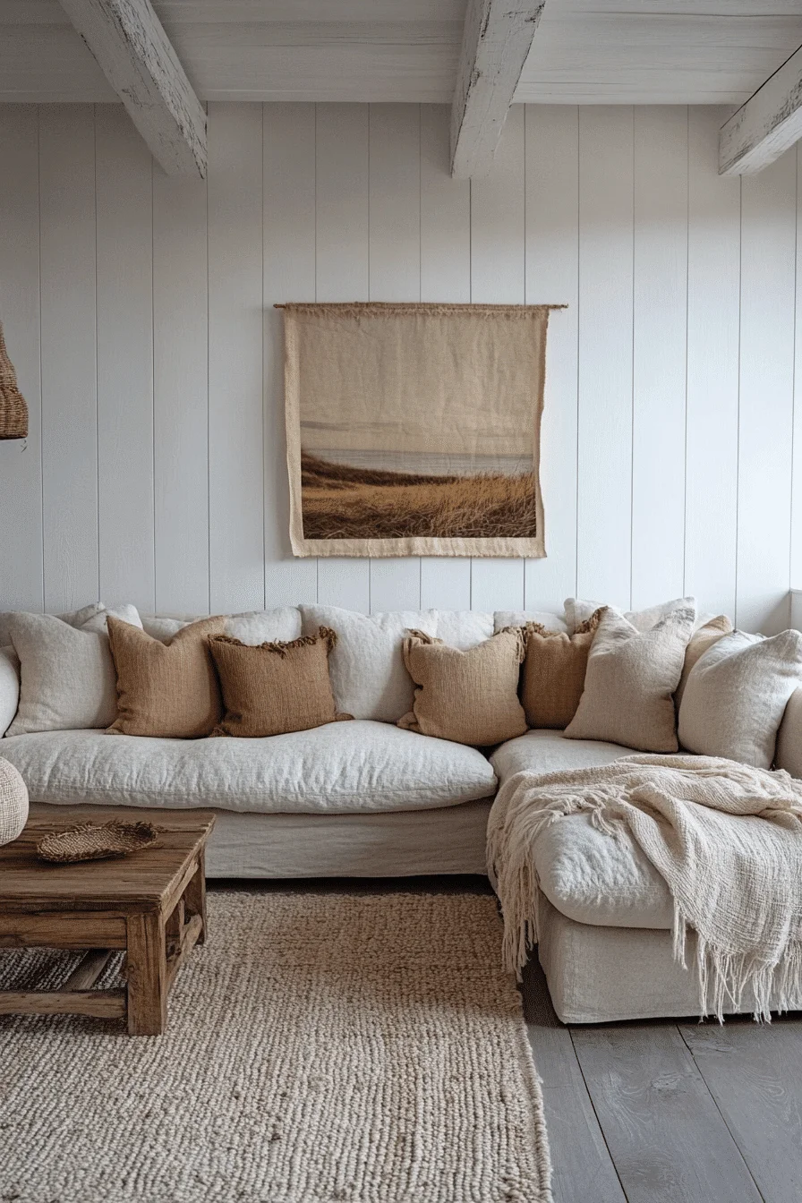 warm neutral sectional sofa