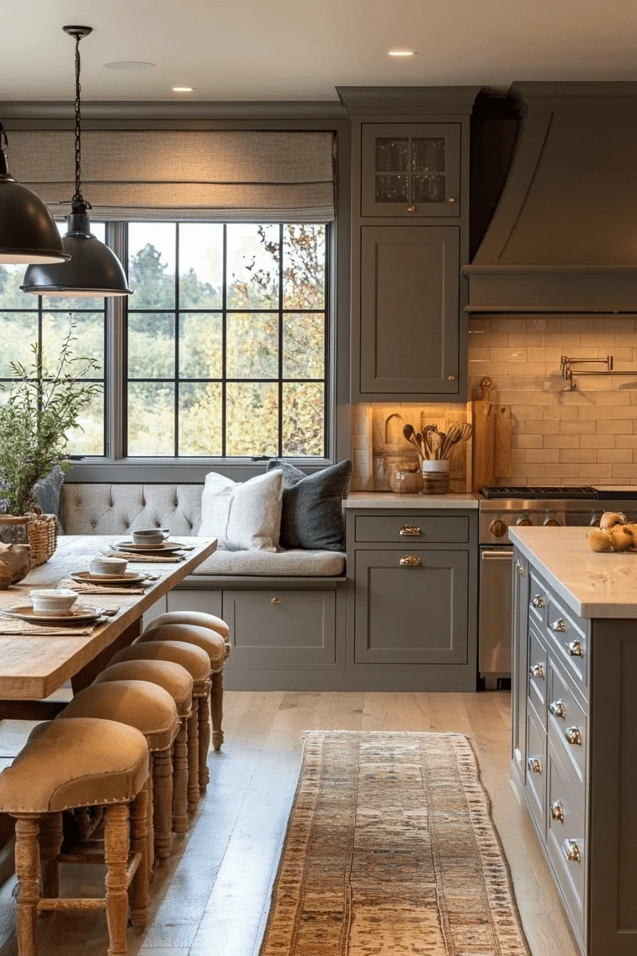 Cozy Taupe Atmosphere dark taupe kitchen cabinets