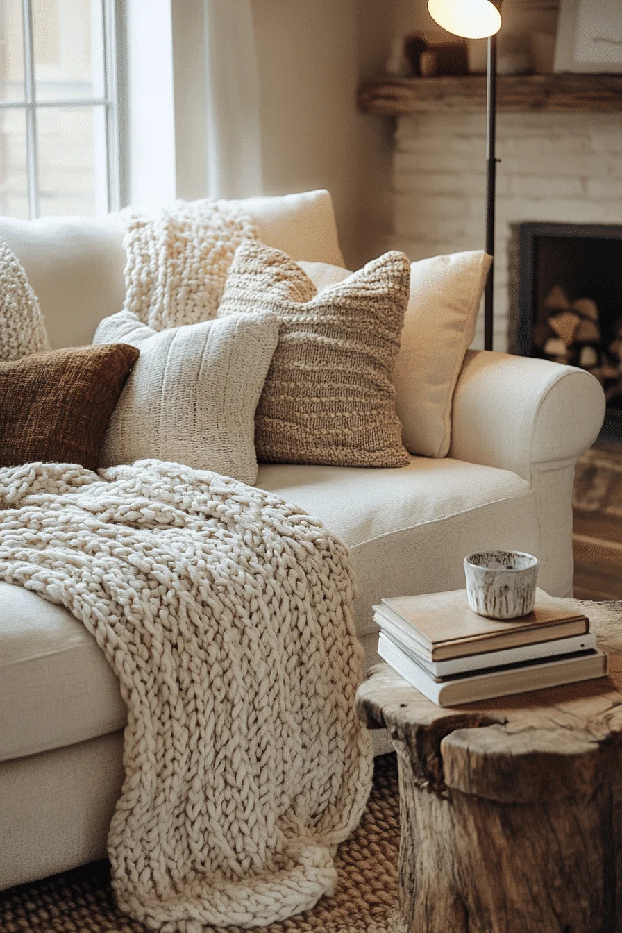cream sofa living room