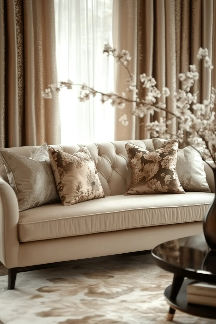 cream sofa living room