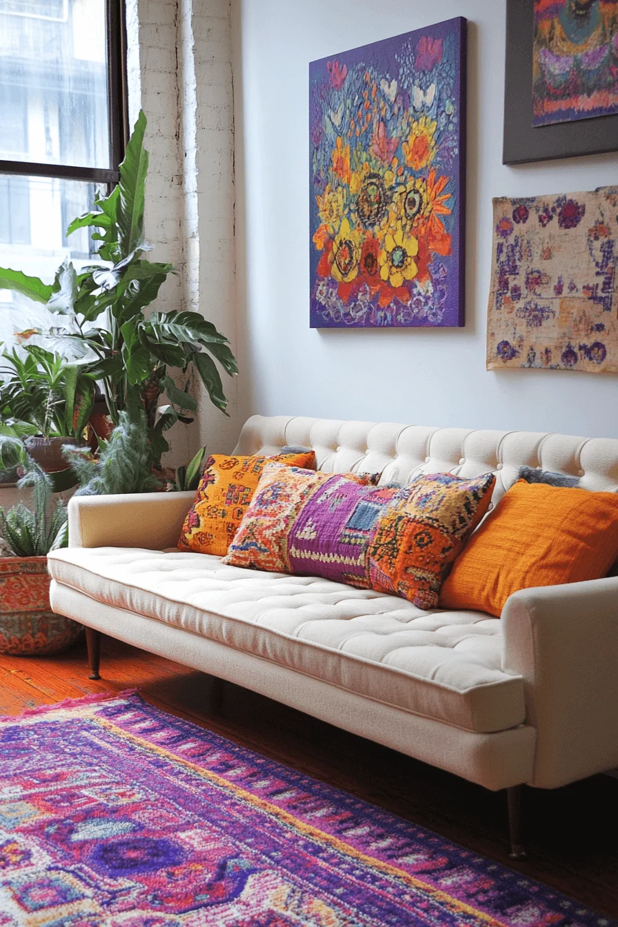 cream sofa living room
