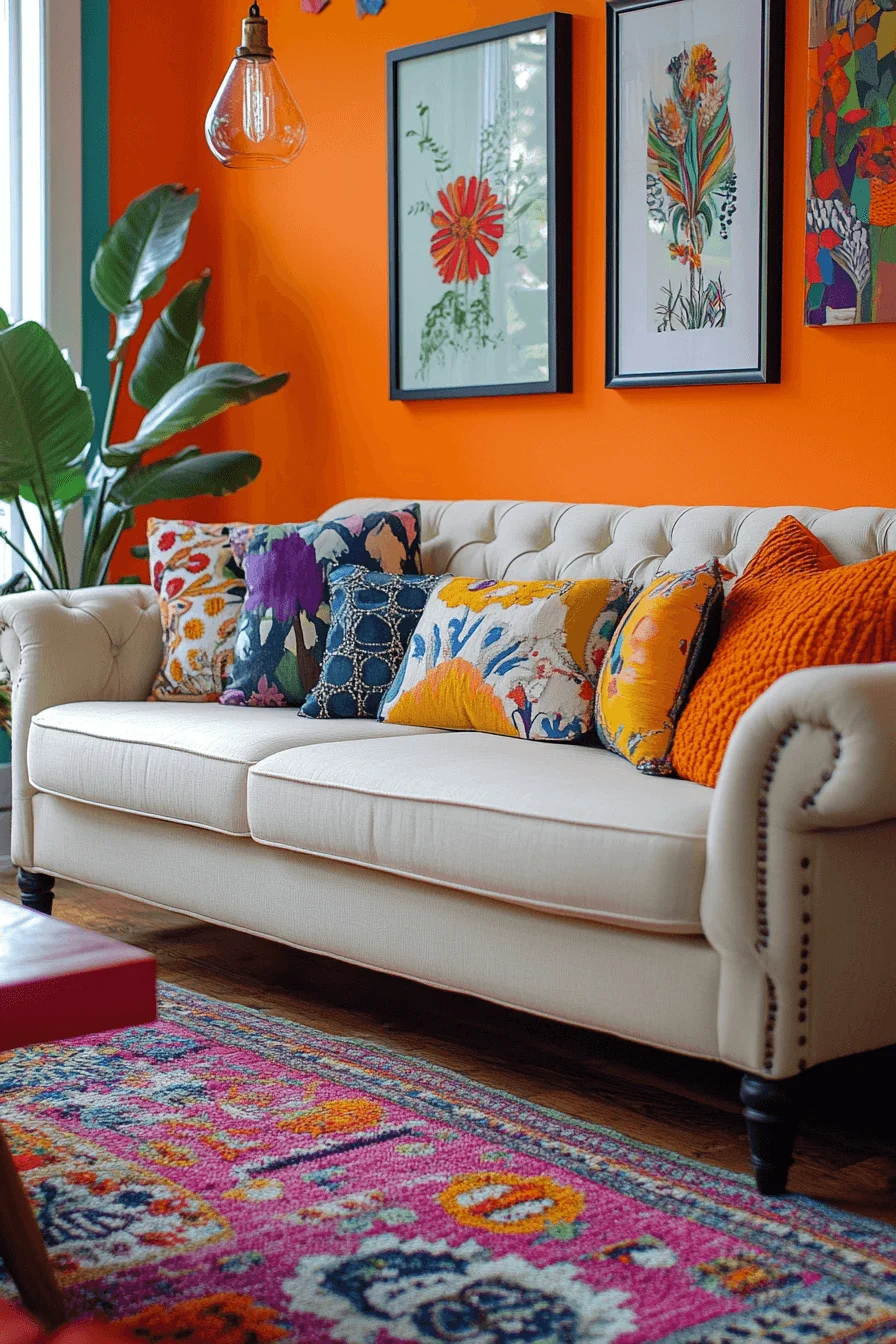 cream sofa living room