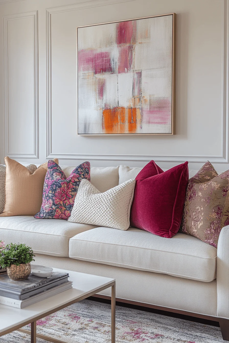 cream sofa living room