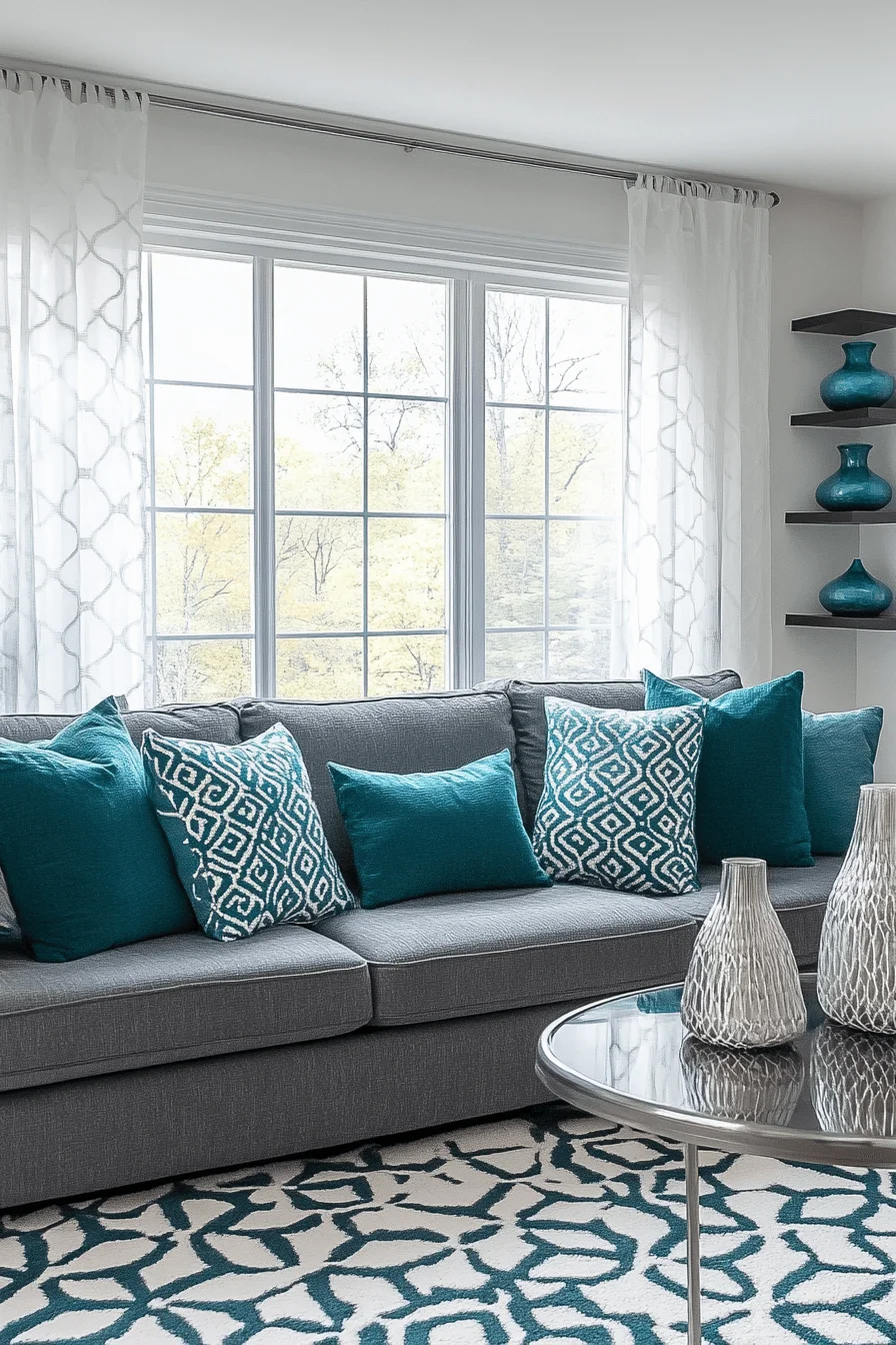 dark sofa living room