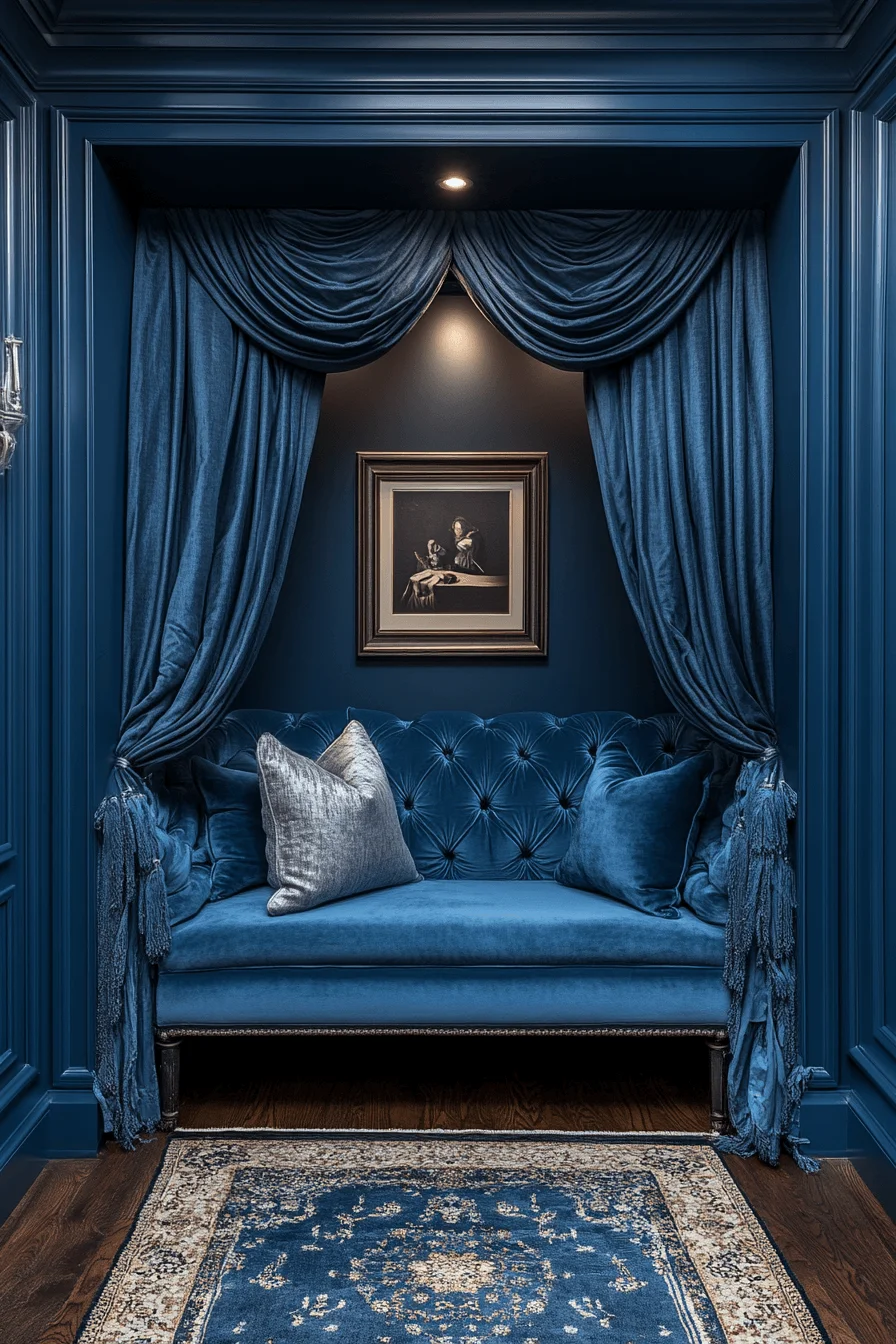 dark sofa living room