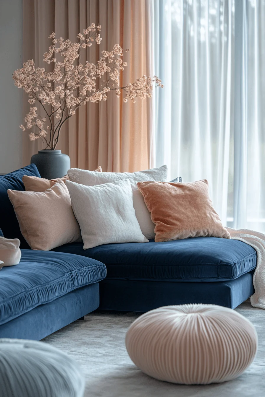 dark sofa living room