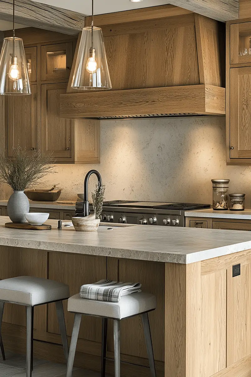 authentic natural oak kitchen cabinets