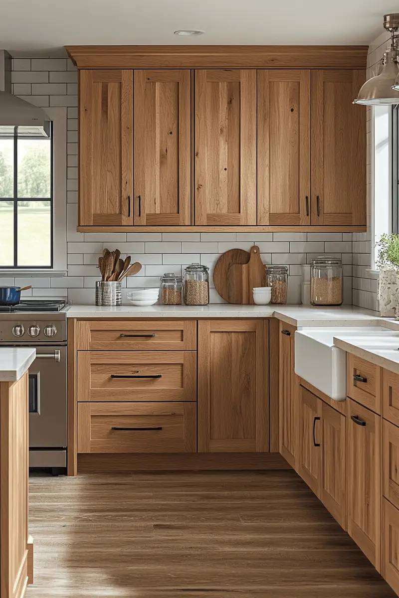 elemental oak kitchen cabinets