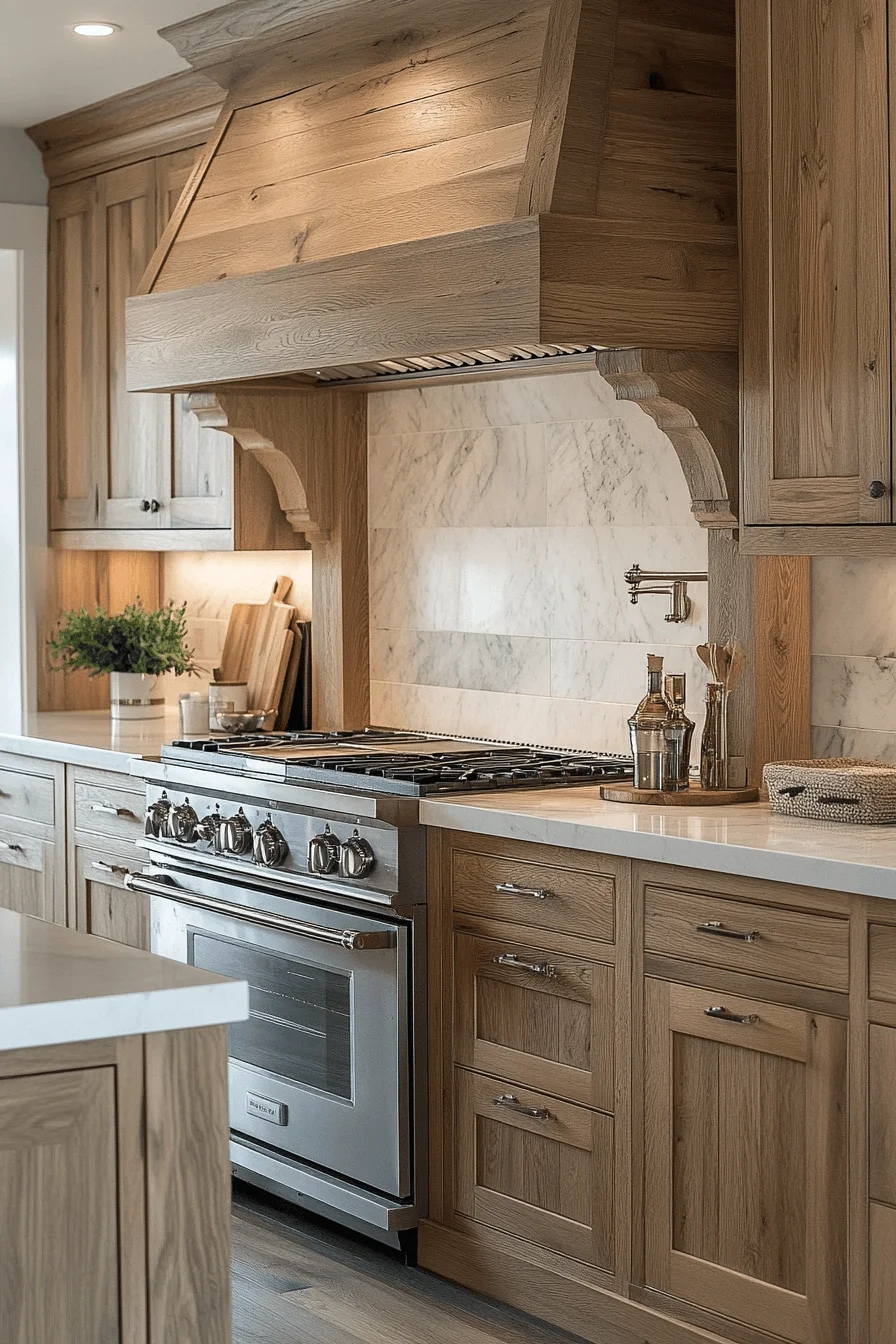untamed natural oak kitchen cabinets