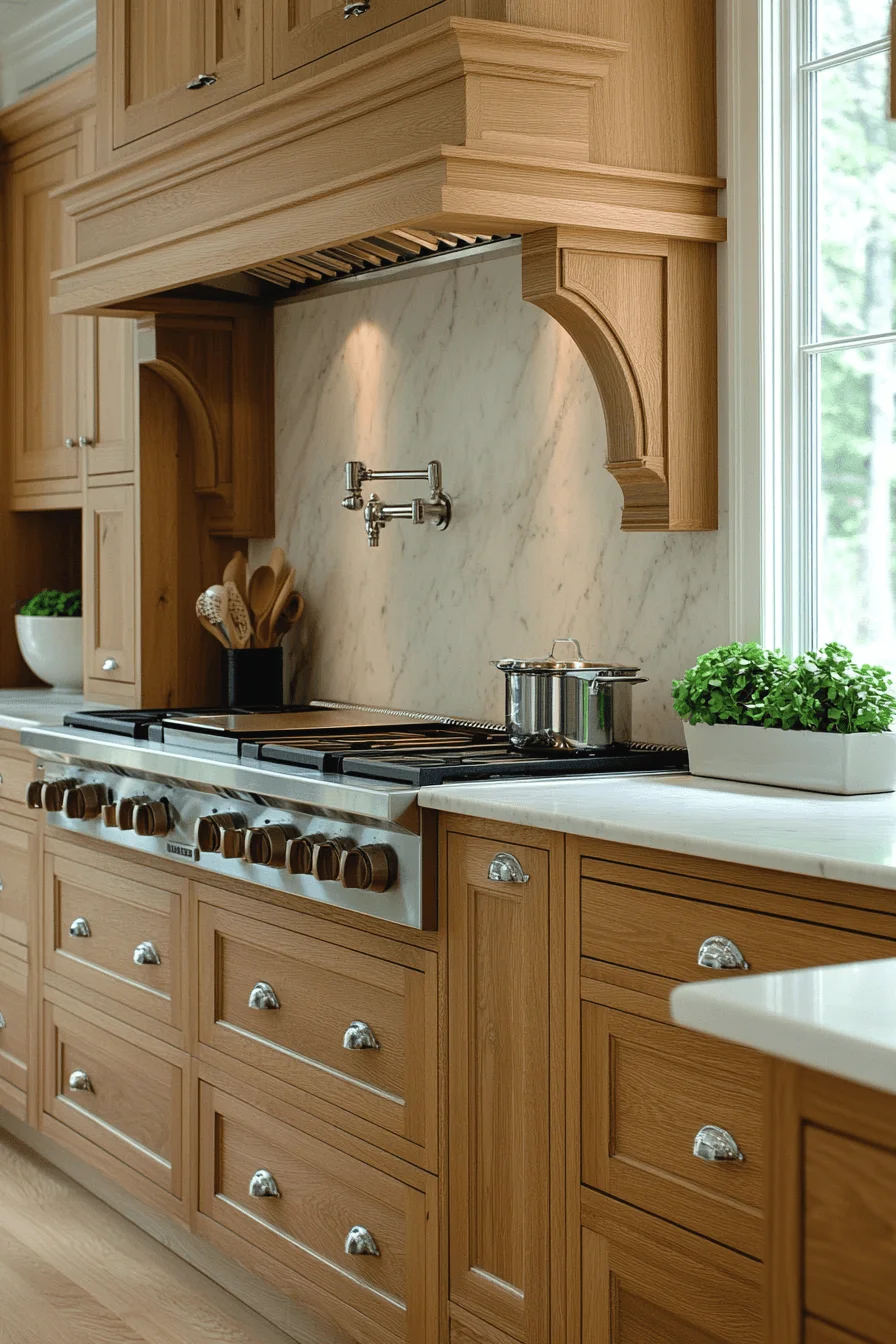 pure natural oak kitchen cabinets