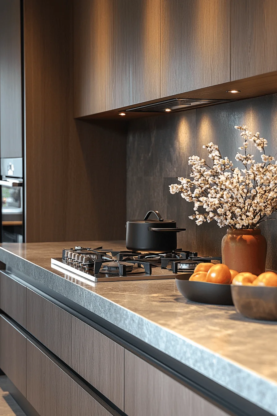 luxurious natural oak kitchen cabinets