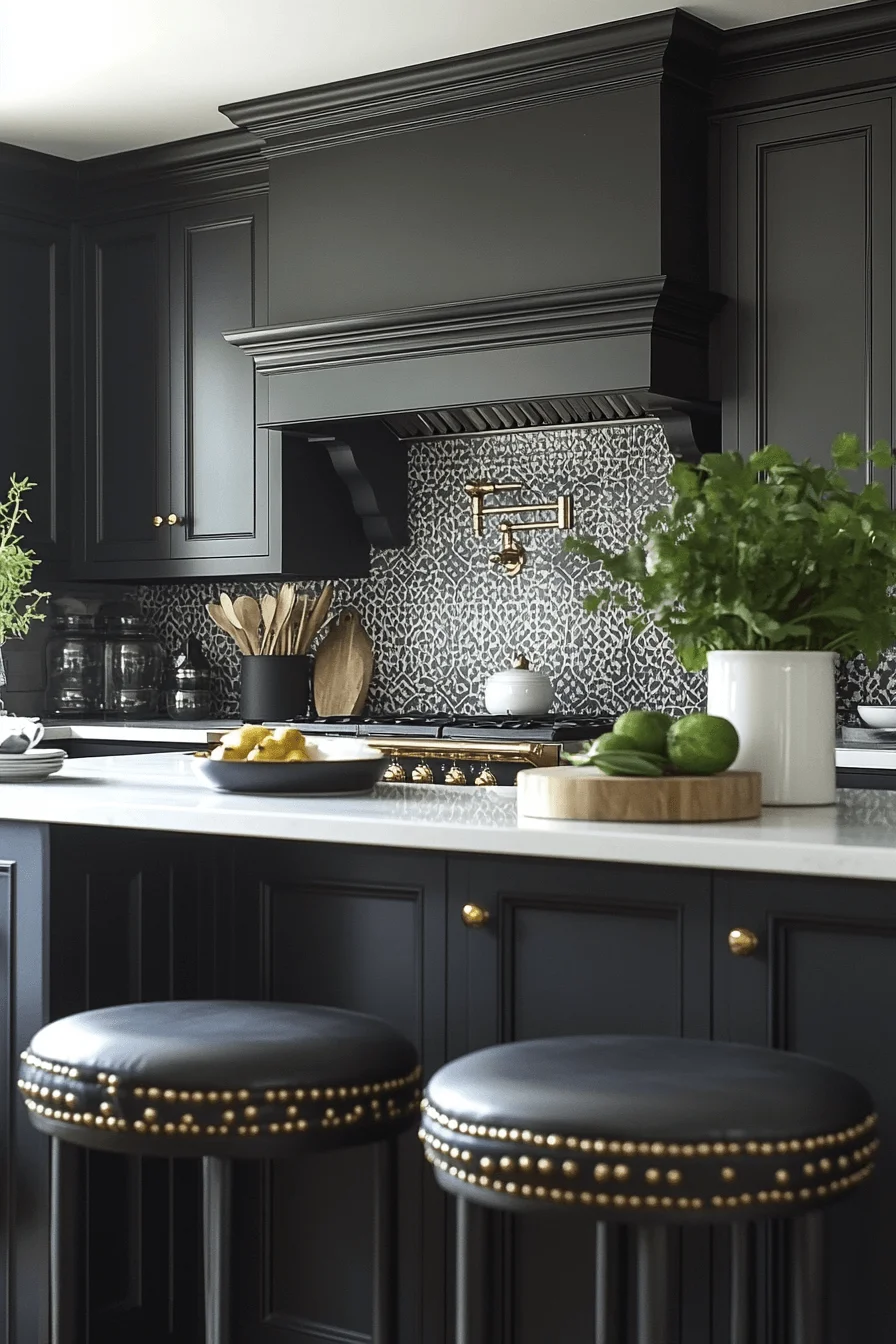 charcoal gray kitchen cabinets