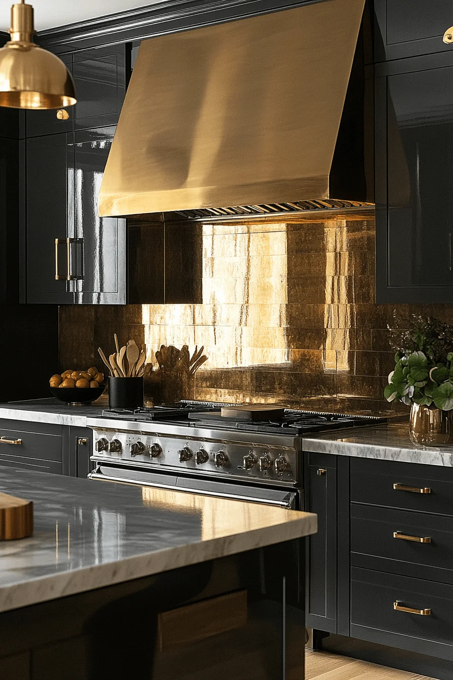 glamorous charcoal gray kitchen cabinets