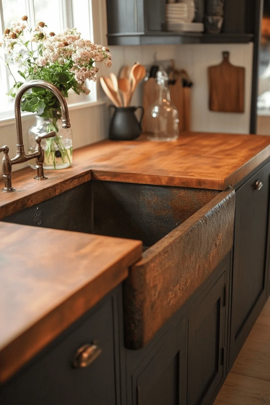 subtle charcoal gray kitchen cabinets