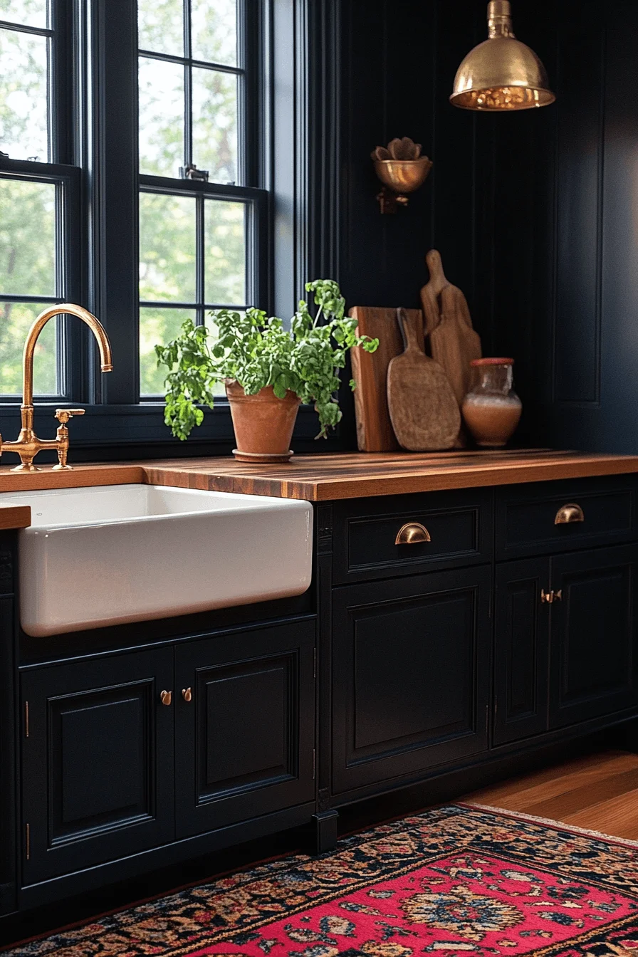 regal dark walnut kitchen cabinets