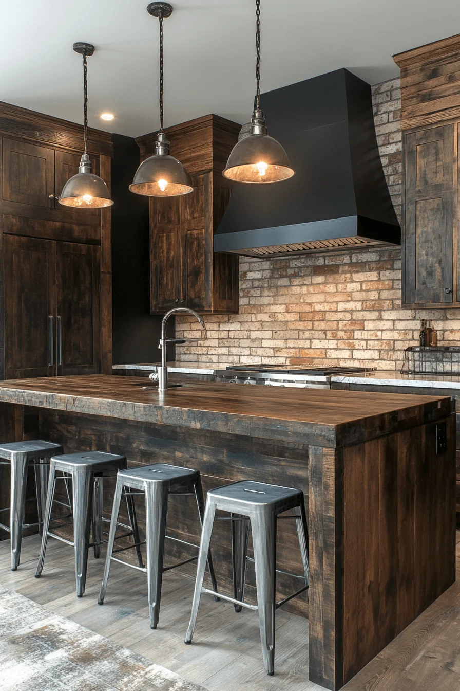 urban dark walnut kitchen cabinets
