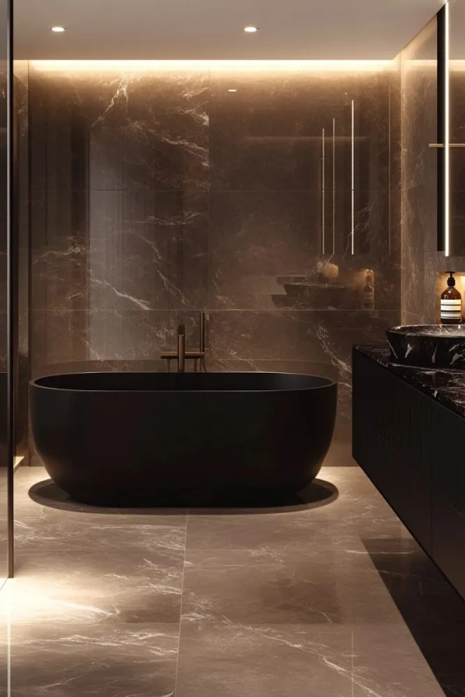Dark Marble Bathroom