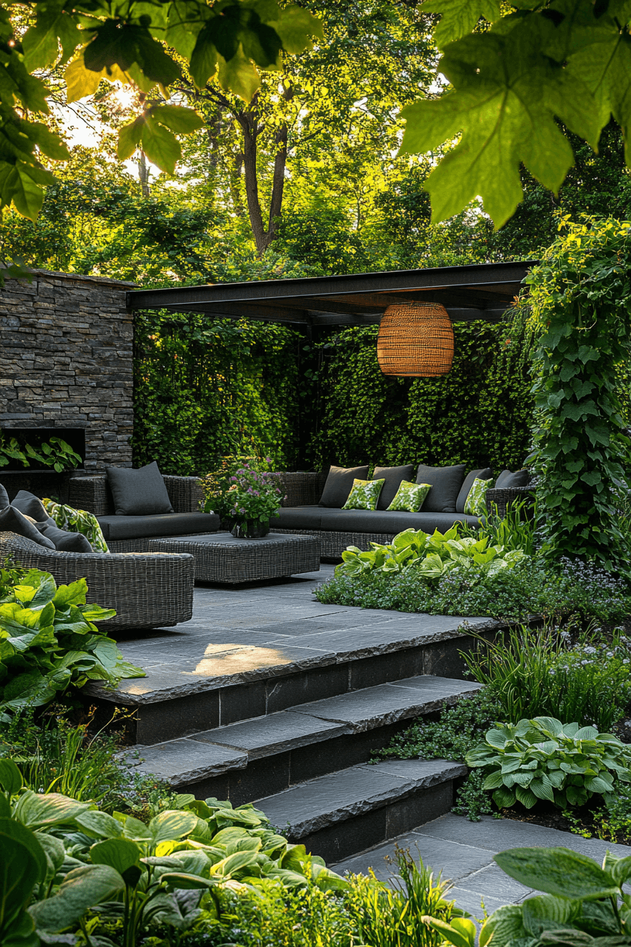 lush greenery patio garden